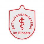 Autoschilder für die Windschutzscheibe- Aufschrift Rettungssanitäterin im Einsatz - Painpoint Kunststofftechnik