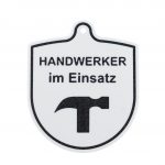 Autoschilder für die Windschutzscheibe Aufschrift Handwerker im Einsatz- Painpoint Kunststofftechnik